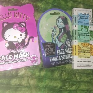 Hello Kitty and Nightmare Before Christmas Face Masks